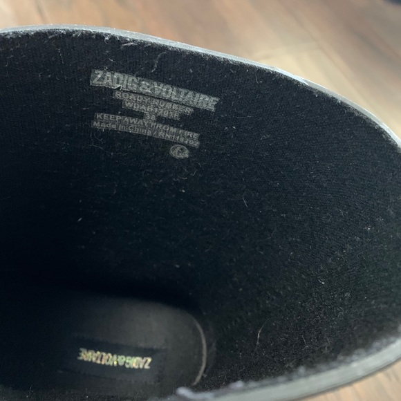 Zadig & Voltaire Rubber Biker Boots Black Sz 38 - Picture 5 of 6